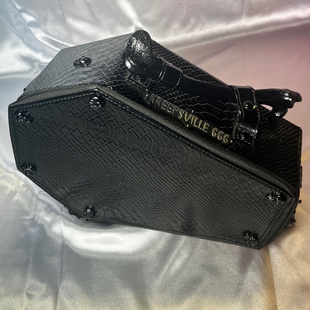 Dolls Kill Black Coffin Crossbody Bag